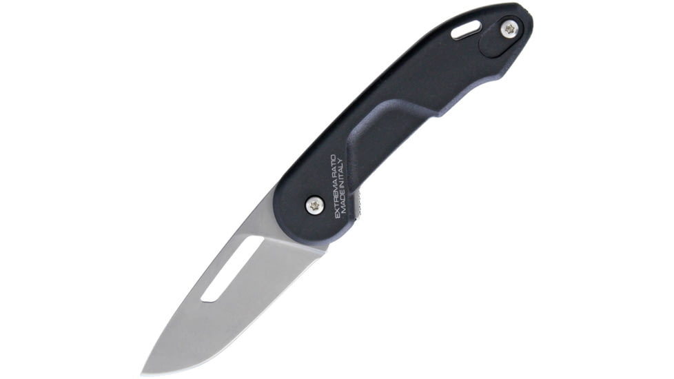 Extrema Ratio BFO CD Linerlock SW Folding Knife, 2.25in Stonewash Bohler N690 SS Drop Point, Black Nylon Handle, Thumb Pull, Pocket Clip, Black, 04.1000.0460/SW