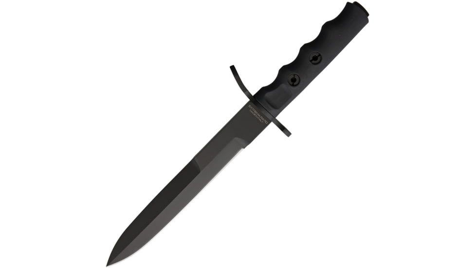 Extrema Ratio C.N.1 Operativo Knife, 7.63 black MIL-C-13924 burnished Bohler N690 stai, Black finger grooved Forprene handle, 0190-BLKOP