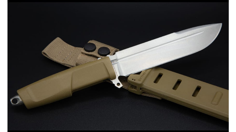 Extrema Ratio DMP Fixed Blade Knife, 6in, N690 Stainless Blade, Hybrid Coyote Sage Forprene Handle, 04.1000.0219/HCS