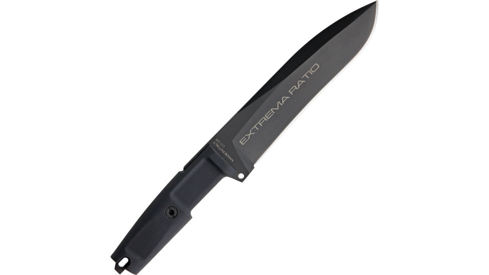 Extrema Ratio Dobermann IV Fixed Blade Knife, 7.25in, Cobalt Steel Blade, Black Forprene Elastomer Handle EX180