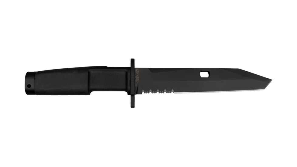 Extrema Ratio Fulcrum Combat Knife Fixed Blade Knife, 7.13 in, Bohler N690 Stainless Blade, Tanto Blade, Black Forprene Handle, 04.1000.0304/BLK
