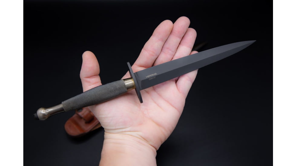 Extrema Ratio Herring NE Fixed Blade Knives, 6.57 in, Bohler N690 Stainless, Dagger Blade, Brass Handle, 04.1000.0319/BL-OR-N
