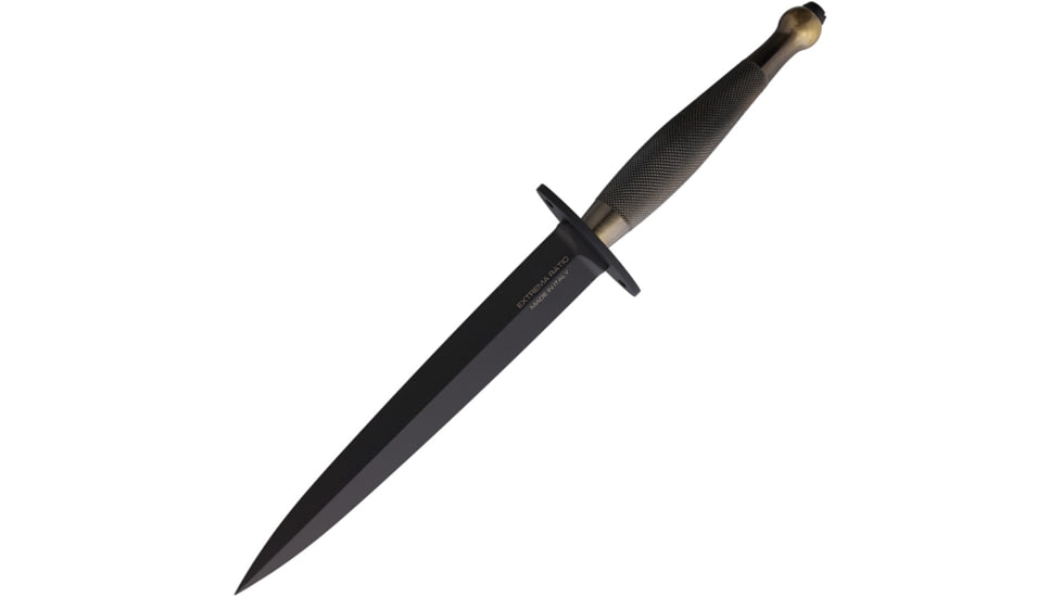 Extrema Ratio Herring NE Fixed Blade Knives, 6.57 in, Bohler N690 Stainless, Dagger Blade, Brass Handle, 04.1000.0319/BL-OR-N