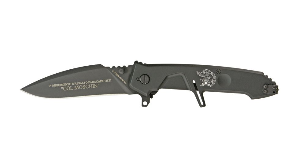 Extrema Ratio MF2 Folding Knife,Cobalt Stainless Drop Point, Black Anodized Aluminum Alloy Handle EX133MF2COL