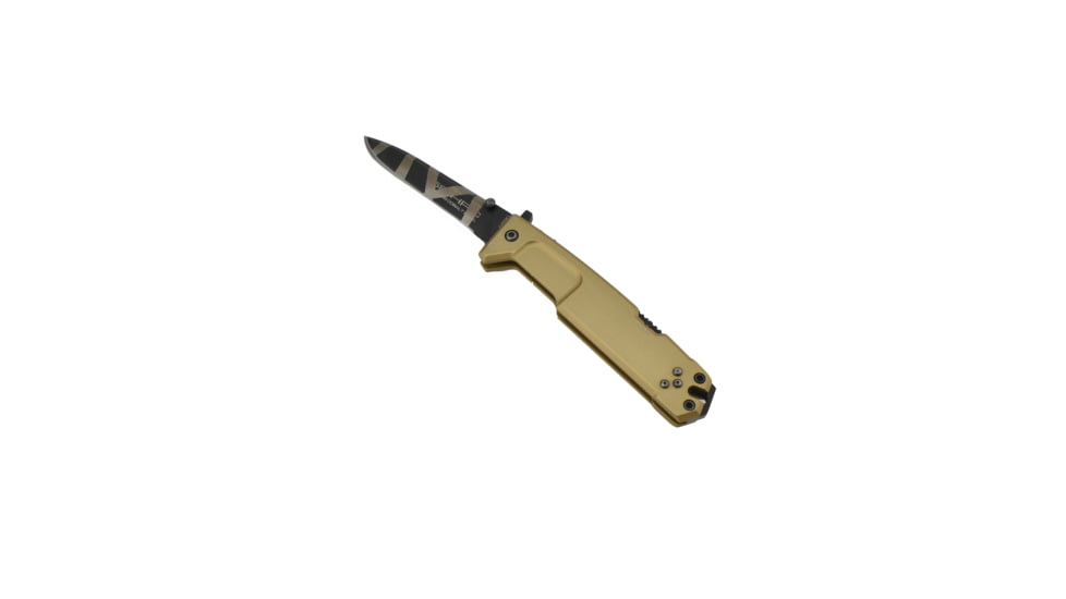 Extrema Ratio Nemesis Desert Warfare Folding Knife,4.375in,Bohler N-690 Steel,Desert Tan,Aluminum Handle, 136NEMDW