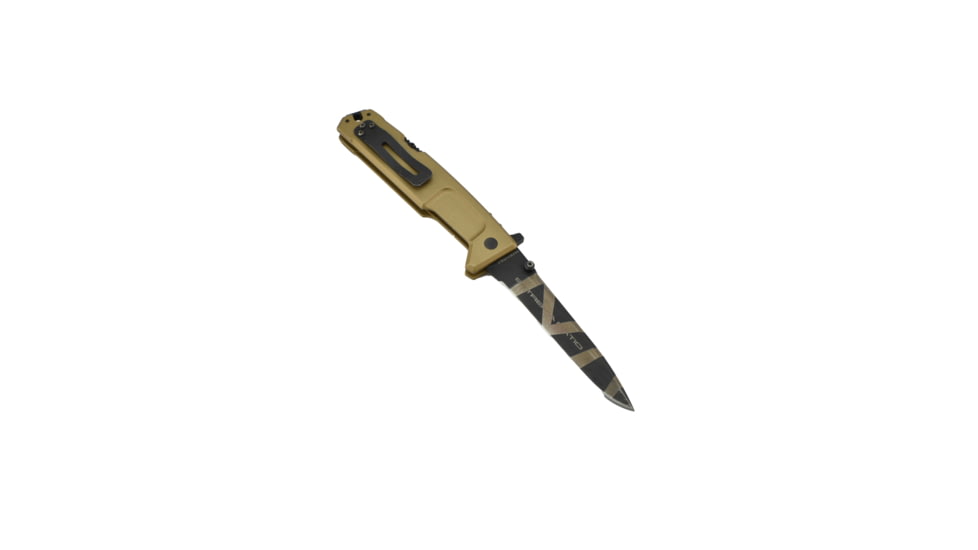 Extrema Ratio Nemesis Desert Warfare Folding Knife,4.375in,Bohler N-690 Steel,Desert Tan,Aluminum Handle, 136NEMDW