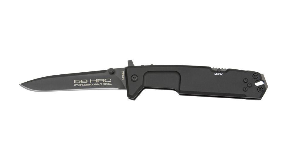 Extrema Ratio Nemesis Folding Knife,Cobalt Steel Blade, Black Anodized Aluminum Handle EX136NEM