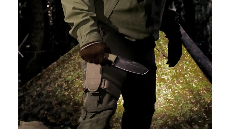 Extrema Ratio Selvans Expedition Fixed Blade Knife, 6.25in, Bohler N690 Stainless Steel, Tanto, Forprene Black Handle, Black, 04.1000.0129/BLK-DNK