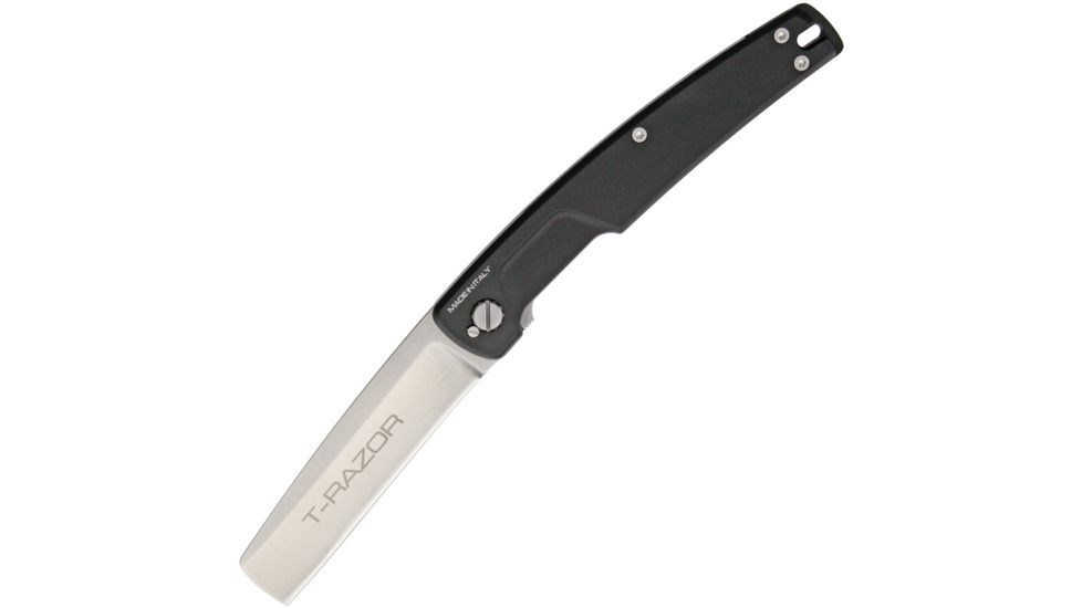 Extrema Ratio T Razor Satin Folding Knife,3.75in,Bohler N-690 Steel,Satin,Black,Aluminum Handle EX1000139