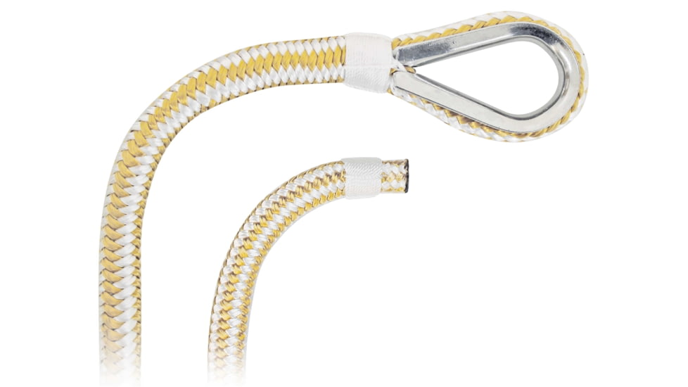 Extreme Max 3006.2376 Boattector Premium Double Braid Nylon Anchor Line With Thimble - 1/2in, White &amp; Gold, 3006.2376