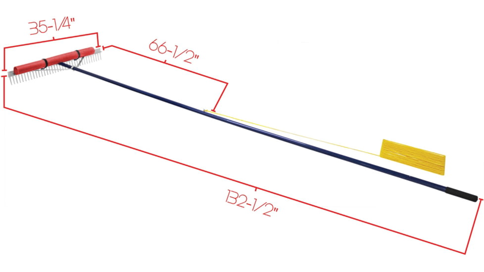 Extreme Max 36 Floating Weed Lake Rake With E x tension Handle And 50ft Rope, 11ft, 3005.4098
