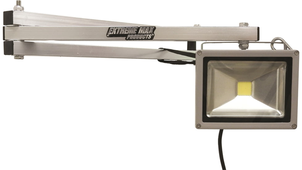 Extreme Max Adjustable Aluminum Swing Arm LED Industrial Work Light For Warehouse Race Trailer Shop Garage Workbench, 5001.6065