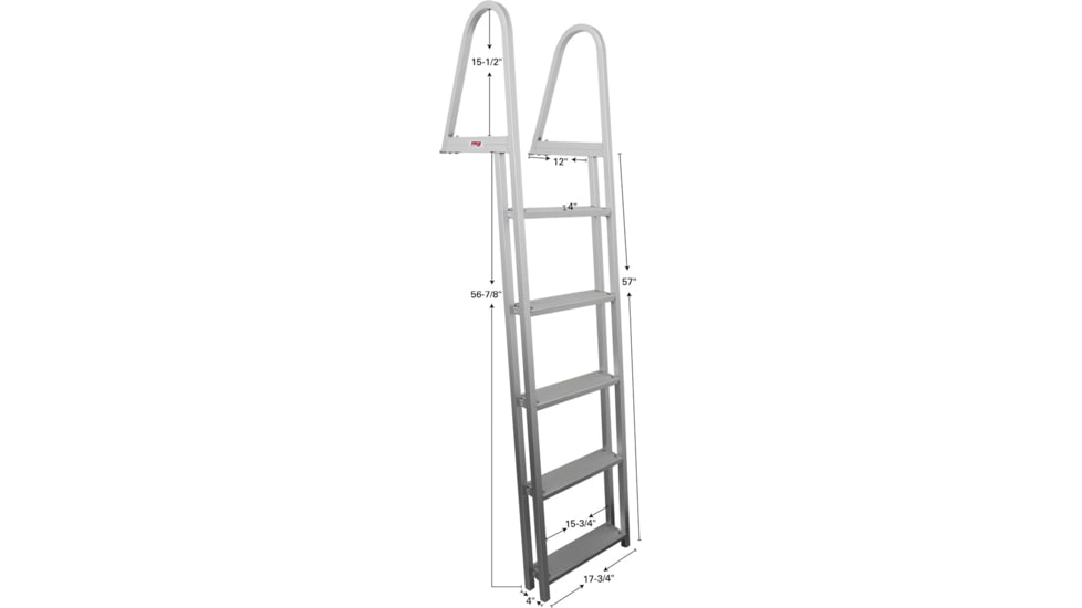 Extreme Max Aluminum Pontoon/Dock Ladder 5 Step, 3005.3383