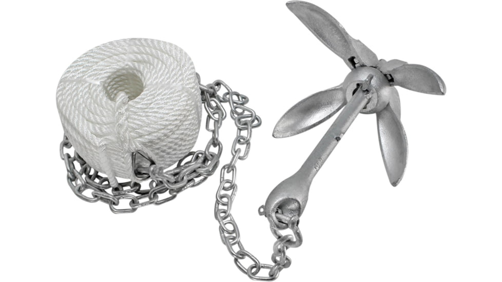 Extreme Max Boattector Complete Grapnel Anchor Kit For Boats Jon Boats Flat Bottoms Inflatable Boats Etc. 5.5 Lbs., 5.5lbs., 3006.6705