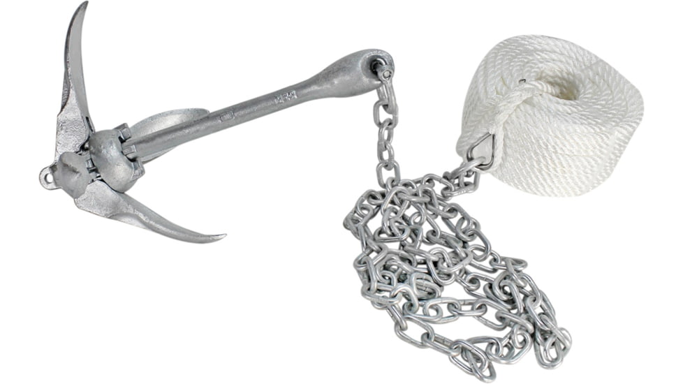 Extreme Max Boattector Complete Grapnel Anchor Kit For Boats Jon Boats Flat Bottoms Inflatable Boats Etc. 5.5 Lbs., 5.5lbs., 3006.6705