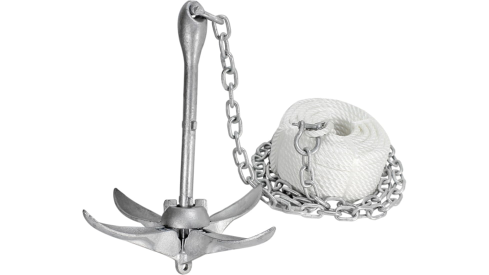 Extreme Max Boattector Complete Grapnel Anchor Kit For Boats Jon Boats Flat Bottoms Inflatable Boats Etc. 5.5 Lbs., 5.5lbs., 3006.6705