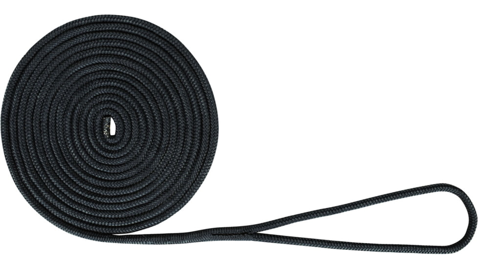 Extreme Max Boattector Double Braid Nylon Dock Line - 3/8in x 20, Black, 3006.2093