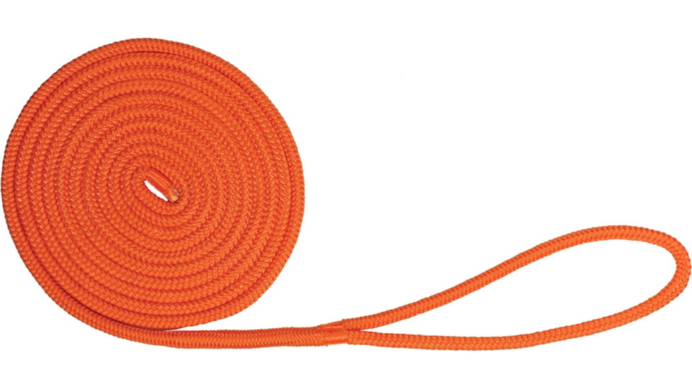 Extreme Max Boattector Double Braid Nylon Dock Line - 3/8in x 20, Neon Orange, 3006.2439