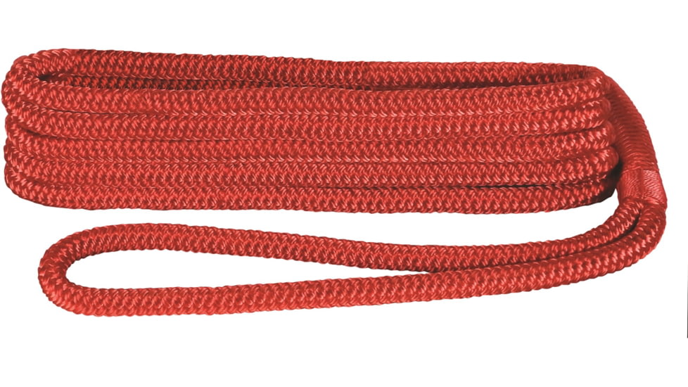Extreme Max Boattector Double Braid Nylon Dock Line - 3/8in x 20, Red, 3006.2929