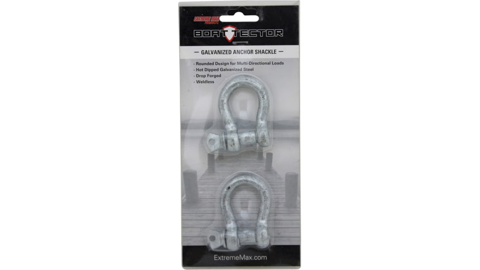 Extreme Max Boattector Galvanized Anchor Shackle, 3/8in, 3006.6608