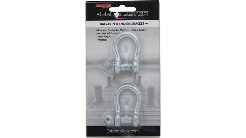 Extreme Max Boattector Galvanized Anchor Shackle 5/16, 5/16in, 3006.6605