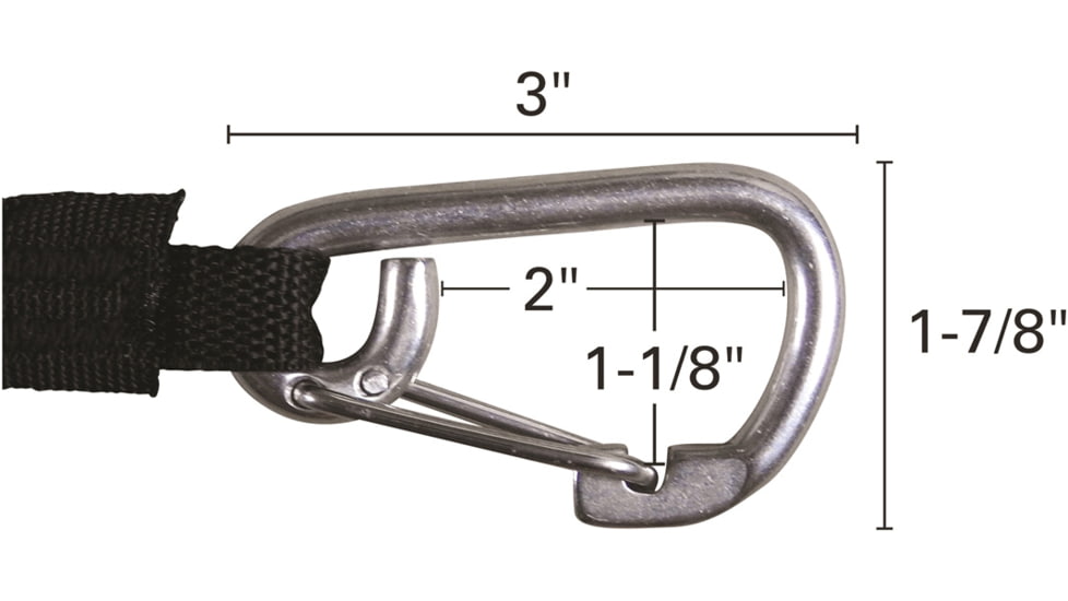 Extreme Max Boattector High-Strength Line Snubber &amp; Storage Bungee, Value 2-Pack - 12in With Hooks, Black, Medium, 3006.2879