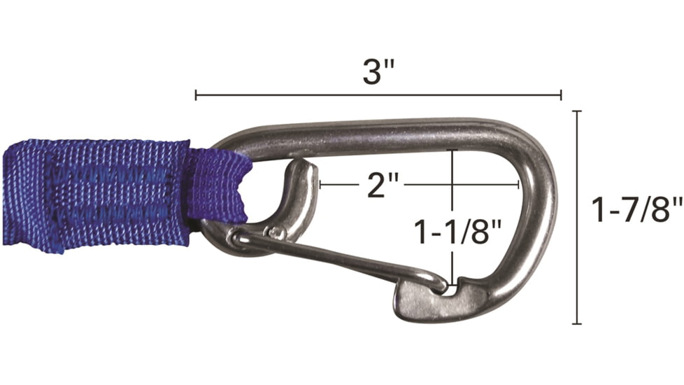 Extreme Max Boattector High-Strength Line Snubber &amp; Storage Bungee, Value 2-Pack - 12in With Hooks, Blue, Medium, 3006.2899