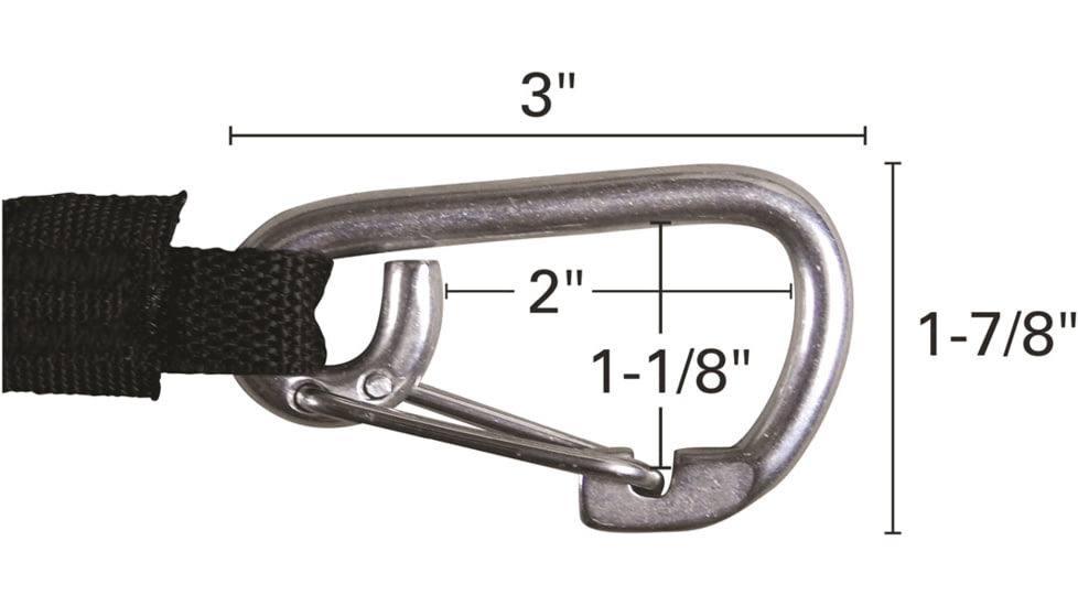 Extreme Max Boattector High-Strength Line Snubber &amp; Storage Bungee, Value 2-Pack - 60 With Hooks, Black, Medium, 3006.2894