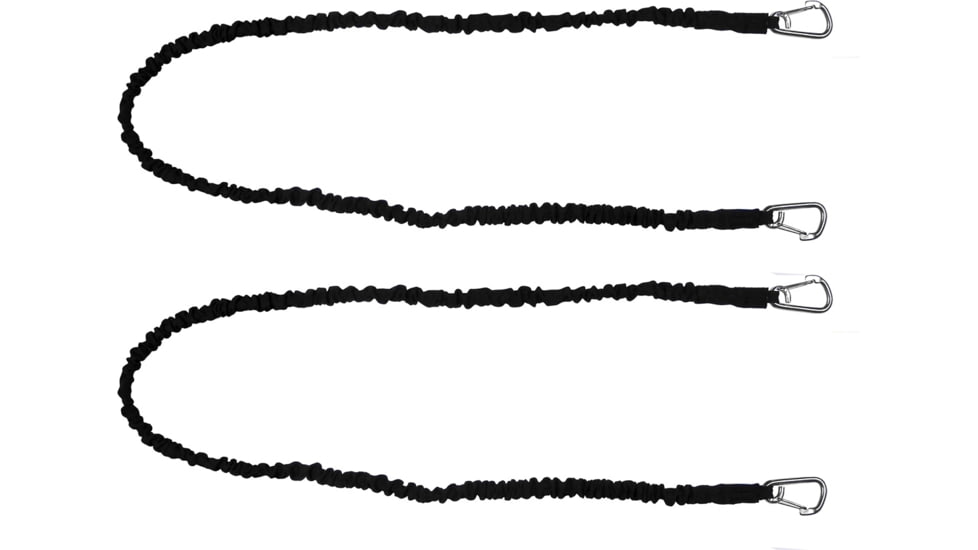 Extreme Max Boattector High-Strength Line Snubber &amp; Storage Bungee, Value 2-Pack - 60 With Hooks, Black, Medium, 3006.2894