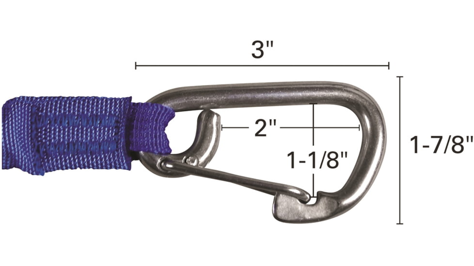 Extreme Max Boattector High-Strength Line Snubber &amp; Storage Bungee, Value 2-Pack - 60 With Hooks, Blue, Medium, 3006.2915