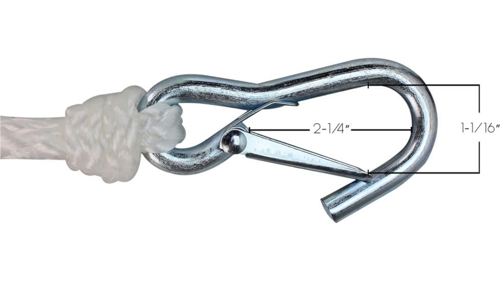 Extreme Max Boattector Hollow Braid Mfp Anchor Line With Snap Hook - 3/8in x 100ft, White, 3006.2072