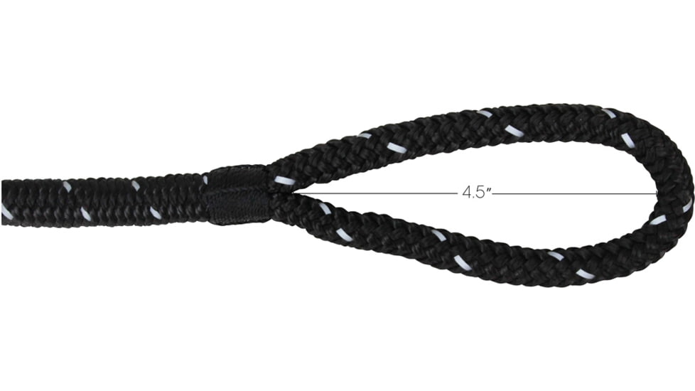 Extreme Max Boattector Premium Double Braid Nylon Fender Line Value 2-Pack - 3/8in x 6, Black with Reflective Tracer, 3006.2603