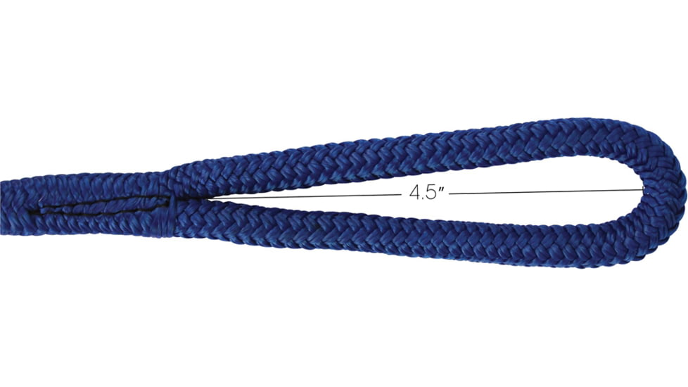 Extreme Max Boattector Premium Double Braid Nylon Fender Line Value 2-Pack - 3/8in x 6, Royal Blue, 3006.2171