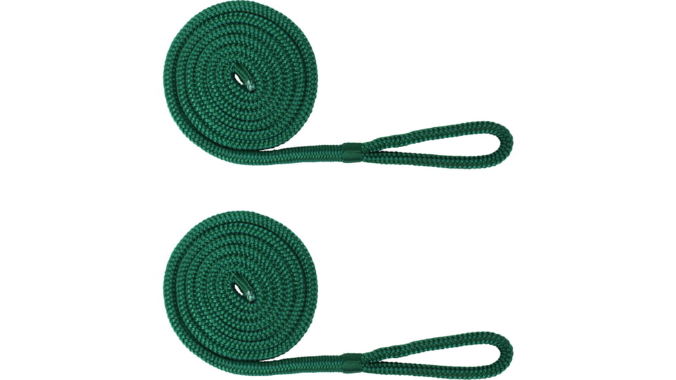 Extreme Max Boattector Premium Double Braid Nylon Fender Line Value 2-Pack - 3/8in x 6, Sacramento Green, 3006.2582
