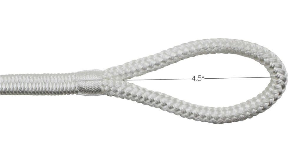 Extreme Max Boattector Premium Double Braid Nylon Fender Line Value 2-Pack - 3/8in x 6, White, 3006.2591