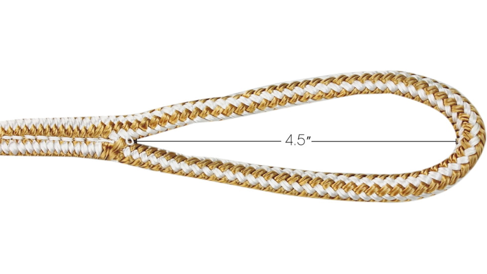 Extreme Max Boattector Premium Double Braid Nylon Fender Line Value 2-Pack - 3/8in x 6, White &amp; Gold, 3006.2165