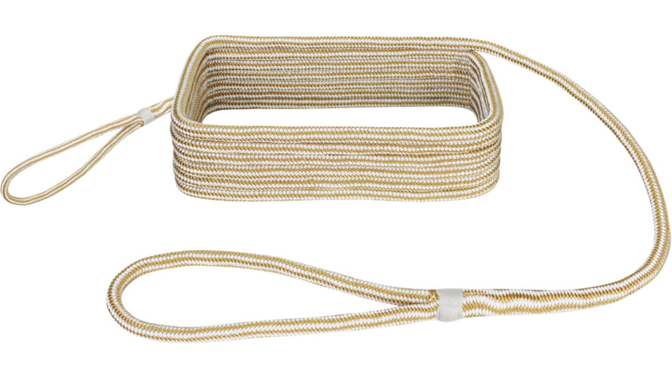 Extreme Max Boattector Premium Double Looped Nylon Dock Line For Mooring Buoys - 5/8in x 40, White &amp; Gold, 5/8in x 40ft, 3006.2385