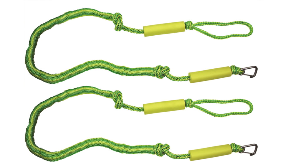 Extreme Max Boattector PWC Bungee Dock Line Value 2-Pack, Green/Yellow, 6ft, 3006.2577
