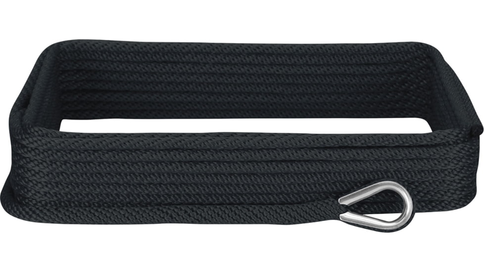 Extreme Max Boattector Solid Braid Mfp Anchor Line With Thimble - 3/8in x 50ft, Black, 3006.2048