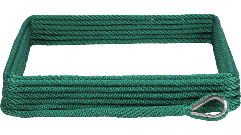 Extreme Max Boattector Solid Braid Mfp Anchor Line With Thimble - 3/8in x 50ft, Forest Green, 3006.2627