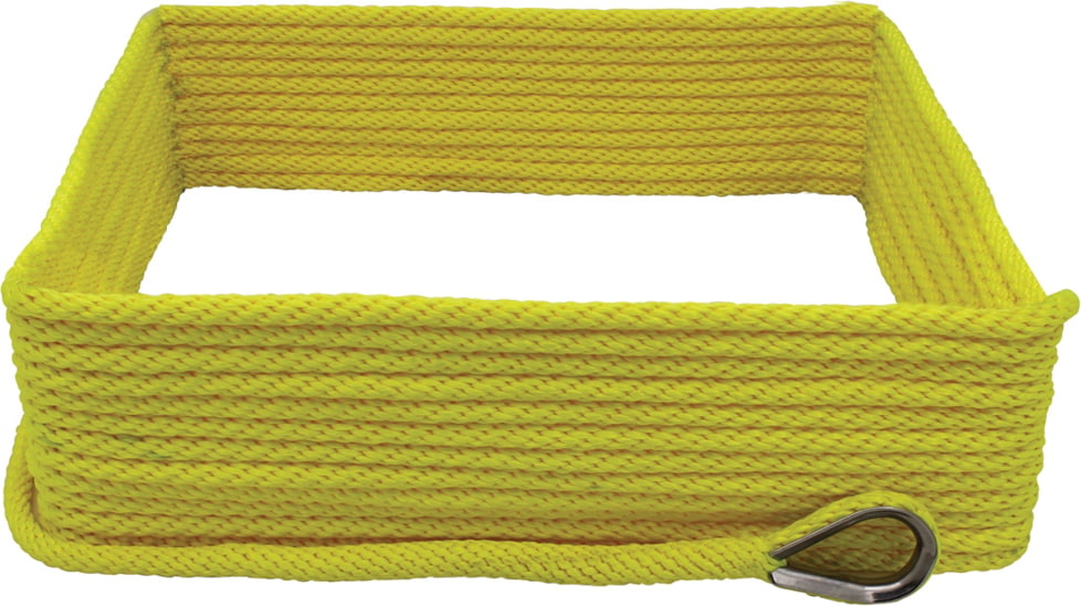 Extreme Max Boattector Solid Braid Mfp Anchor Line With Thimble - 3/8in x 50ft, Neon Yellow, 3006.2642