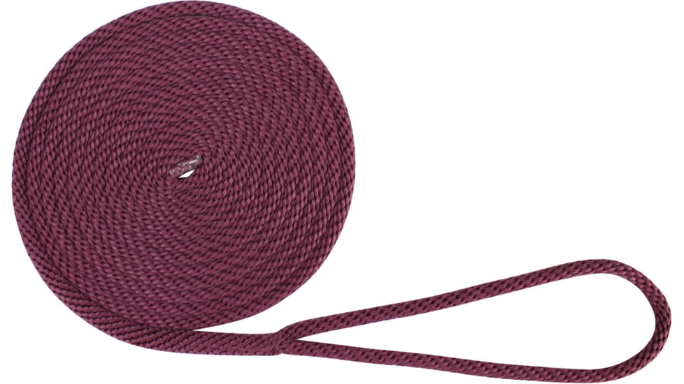 Extreme Max Boattector Solid Braid Mfp Dock Line - 3/8in x 15, Burgundy, 3006.2335