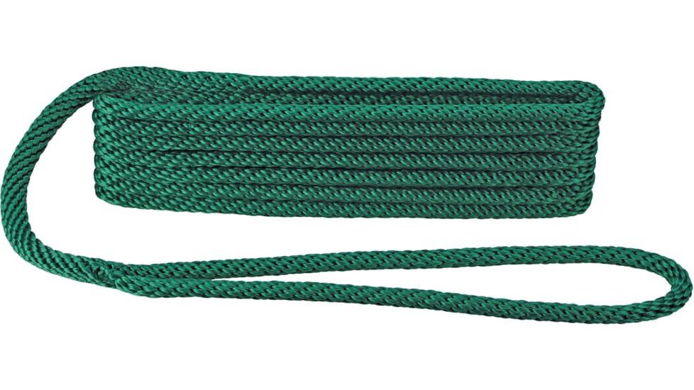Extreme Max Boattector Solid Braid Mfp Dock Line - 3/8in x 15, Forest Green, 3006.2332
