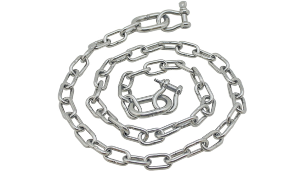Extreme Max Boattector Stainless Steel Anchor Chain 5/16in x 5 w/ 3/8 Shackles, 3006.6581
