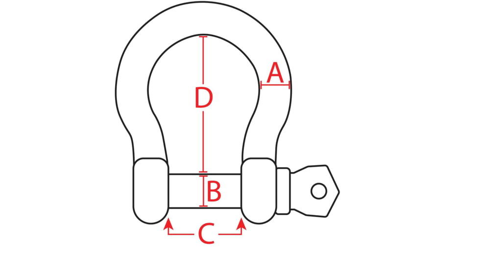 Extreme Max Boattector Stainless Steel Bow Shackle, 5/8in Each, 3006.8299