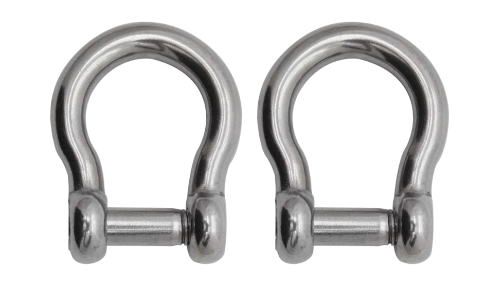 Extreme Max Boattector Stainless Steel Bow Shackle With No Snag Pin, 3/8in, Pack of 2, 3006.8411.2