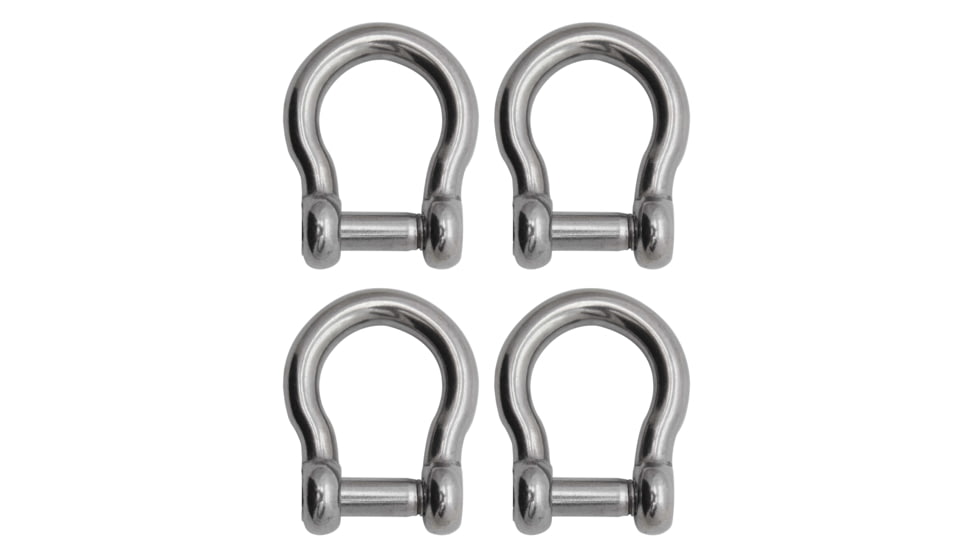 Extreme Max Boattector Stainless Steel Bow Shackle With No Snag Pin, 3/8in, Pack of 4, 3006.8411.4