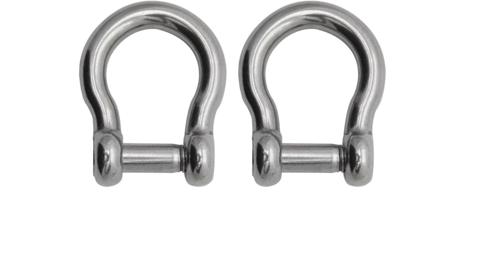 Extreme Max Boattector Stainless Steel Bow Shackle With No Snag Pin, 1/4in, Pack of 2, 3006.8405.2