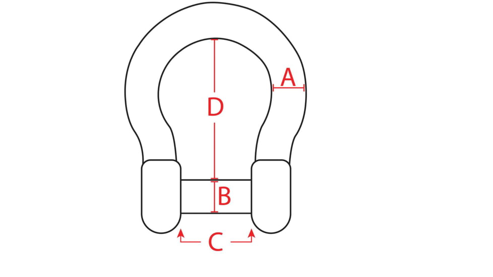 Extreme Max Boattector Stainless Steel Bow Shackle With No Snag Pin, 5/16in, 3006.8408