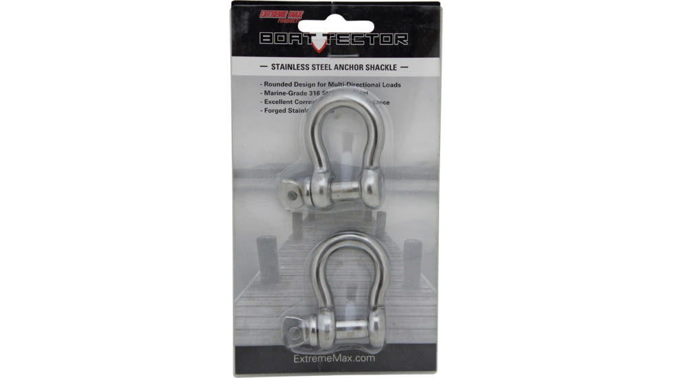 Extreme Max Boattector Stainless Steel Marine Anchor Shackle, 5/16in, 3006.6614